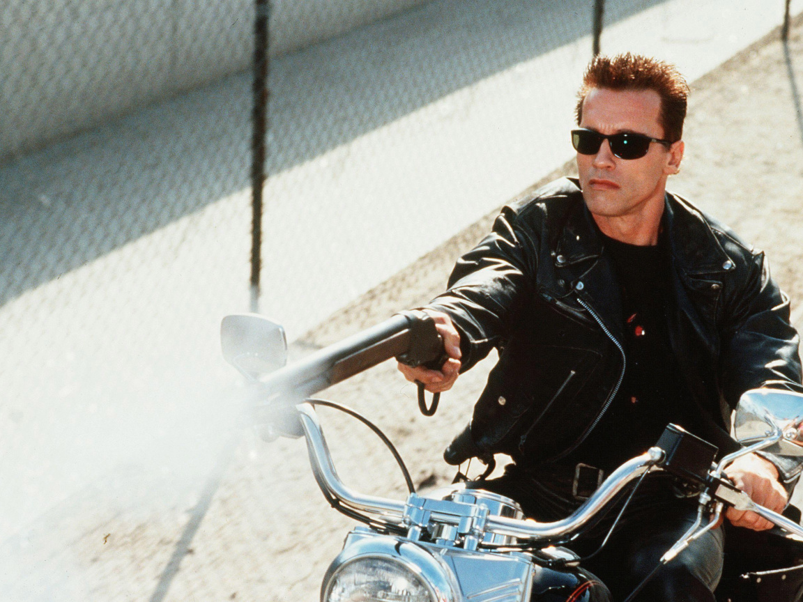 Fondo de pantalla Arnold Schwarzenegger in Terminator 2 1152x864