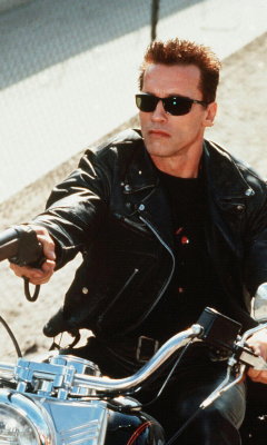 Arnold Schwarzenegger in Terminator 2 wallpaper 240x400