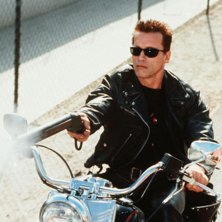 Kostenloses Arnold Schwarzenegger in Terminator 2 Wallpaper für iPad Air