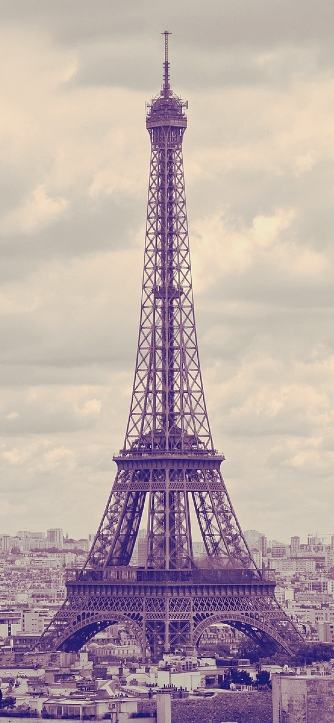 Eiffel Tower Landmark Color wallpaper 1170x2532