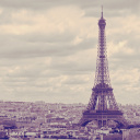 Das Eiffel Tower Landmark Color Wallpaper 128x128