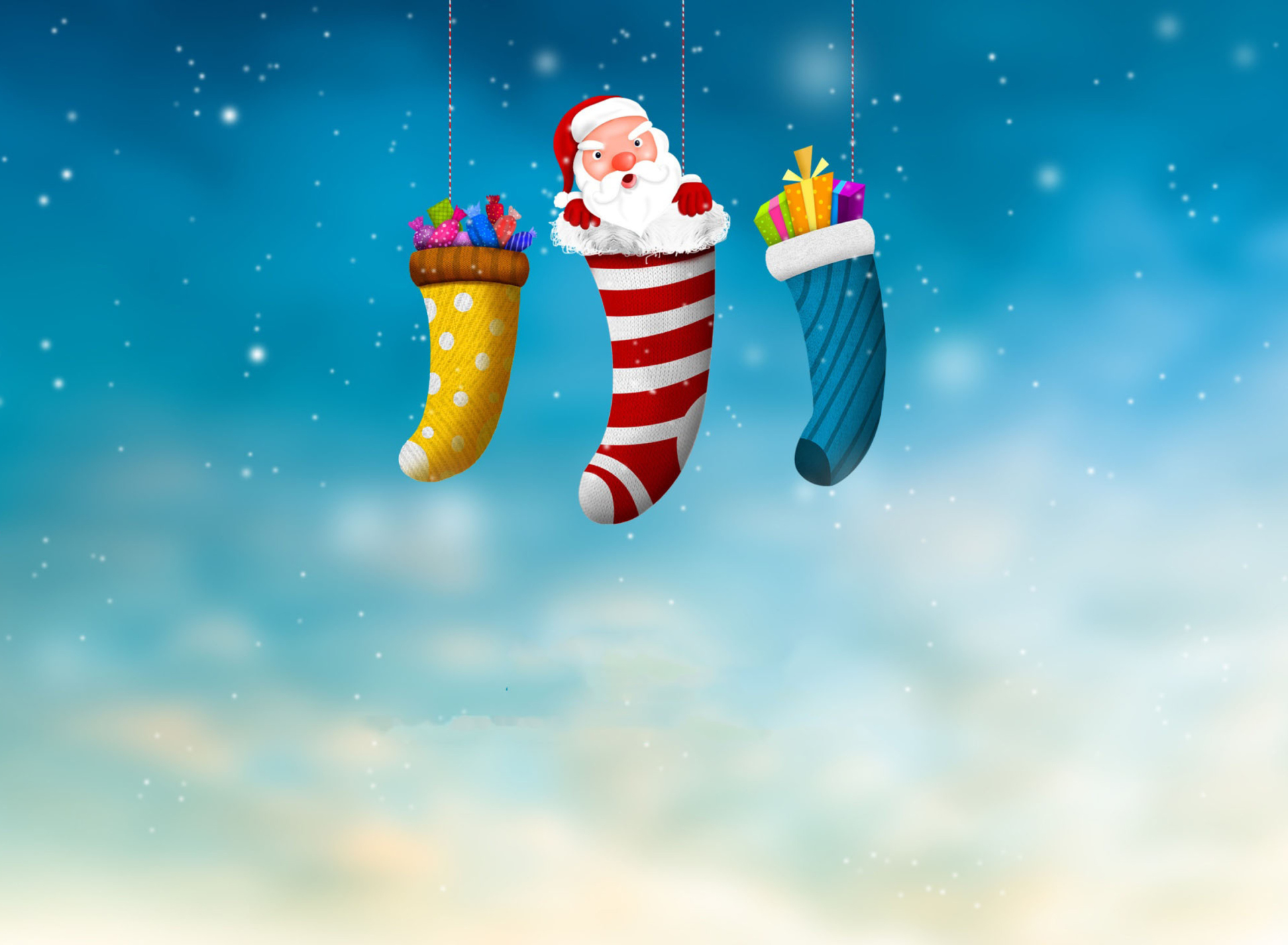 Santa Is Coming To Town wallpaper 1920x1408