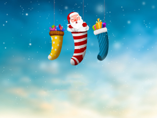 Santa Is Coming To Town wallpaper 320x240