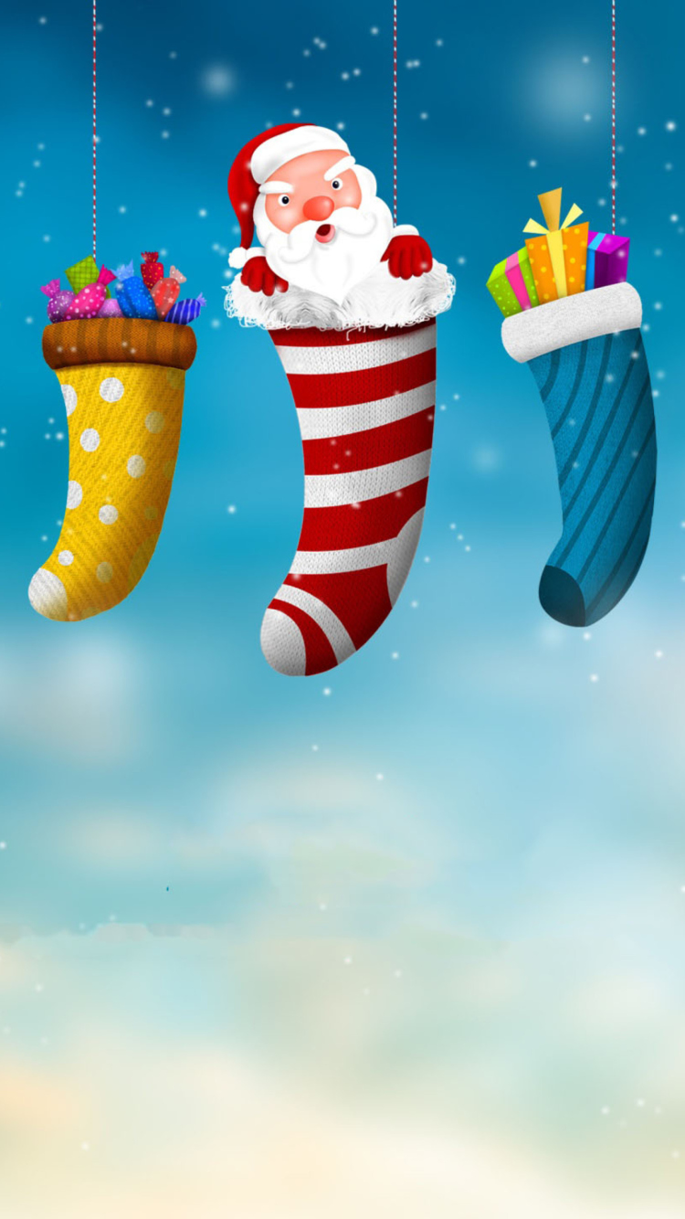 Santa Is Coming To Town wallpaper 750x1334