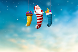 Santa Is Coming To Town Wallpaper for Android, iPhone and iPad