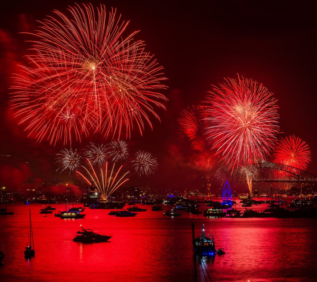 Das Asian Holiday fireworks Wallpaper 1080x960
