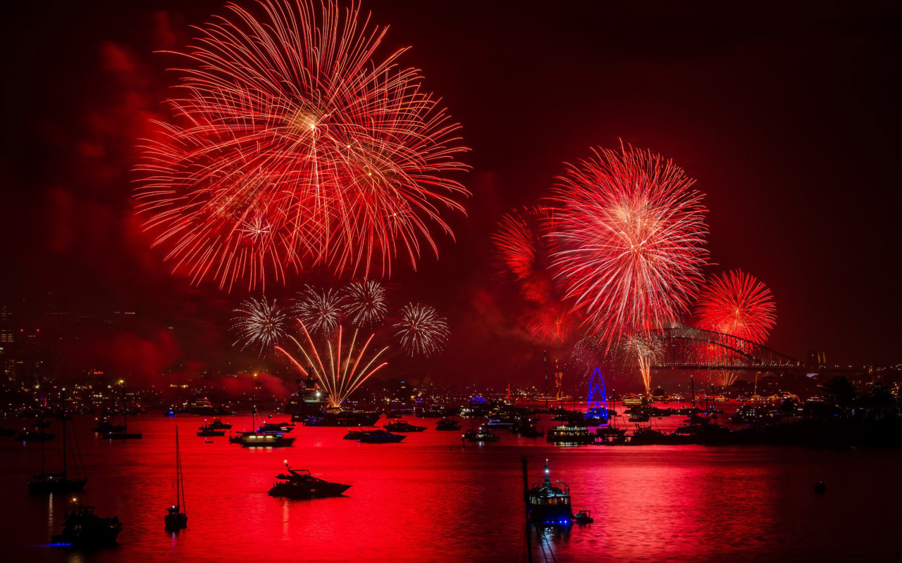 Asian Holiday fireworks wallpaper 1280x800