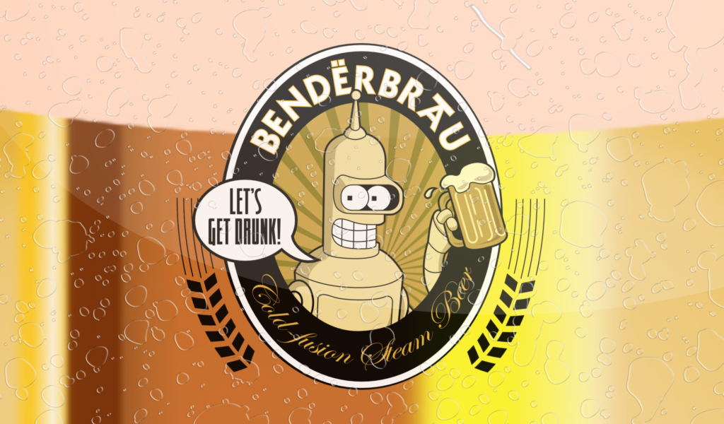 Futurama Bender  Benderbrau wallpaper 1024x600
