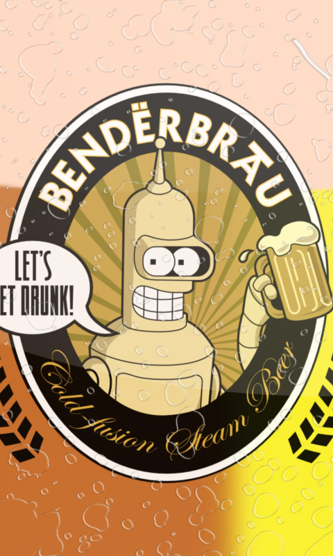 Futurama Bender  Benderbrau wallpaper 480x800