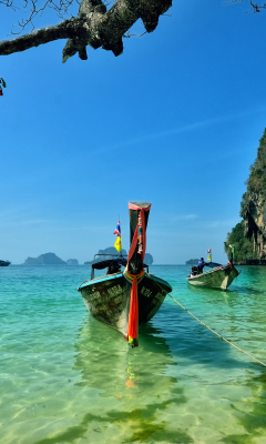 Railay Island Thailand wallpaper 240x400