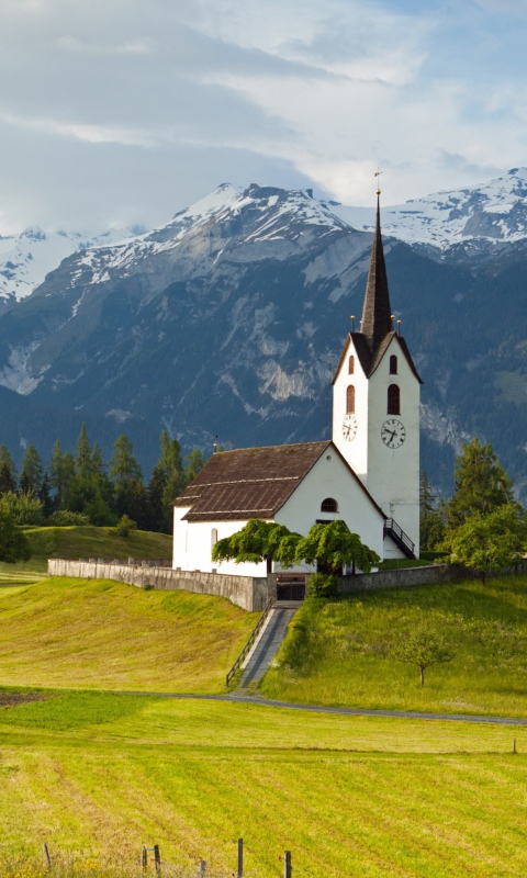 Das Switzerland Alps Wallpaper 480x800