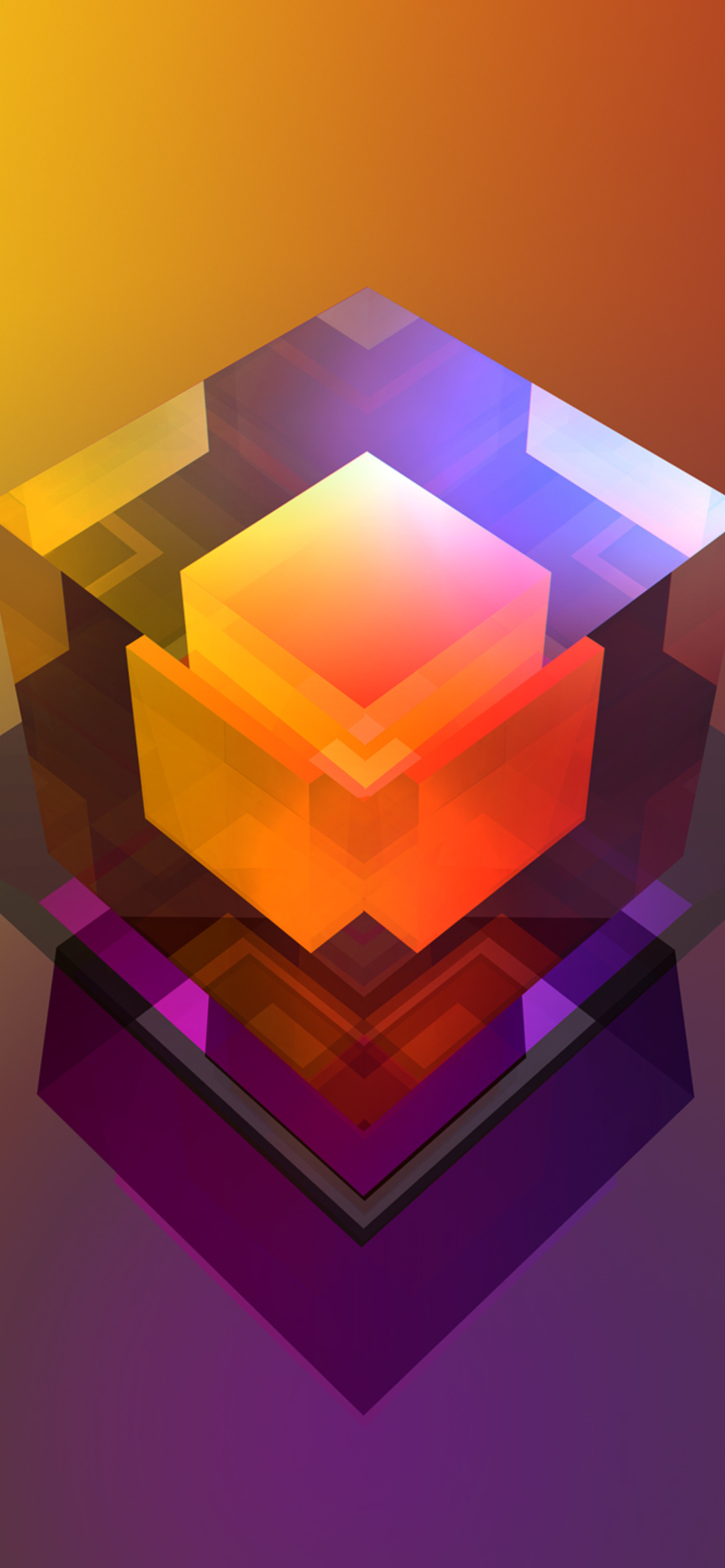 Colorful Cube wallpaper 1170x2532