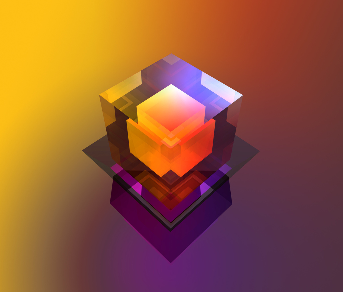 Обои Colorful Cube 1200x1024