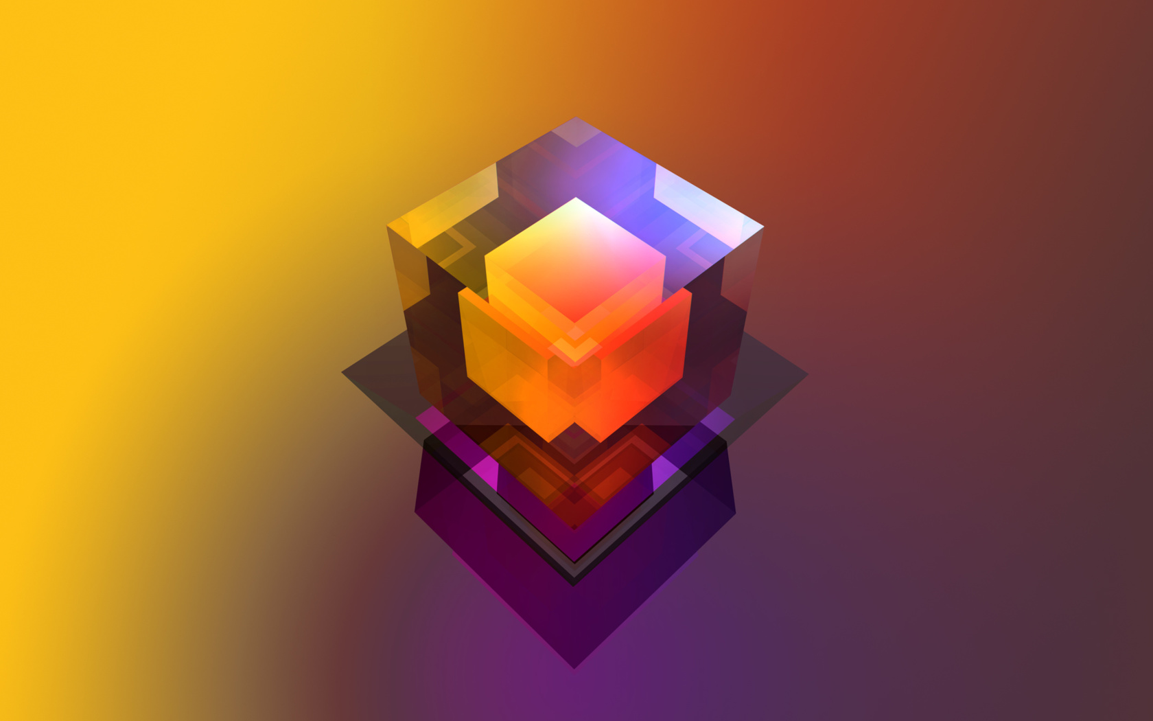 Das Colorful Cube Wallpaper 1680x1050