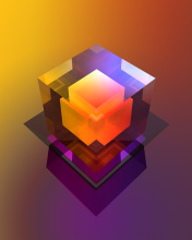 Colorful Cube wallpaper 176x220