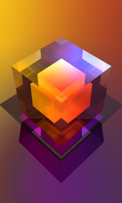 Fondo de pantalla Colorful Cube 240x400