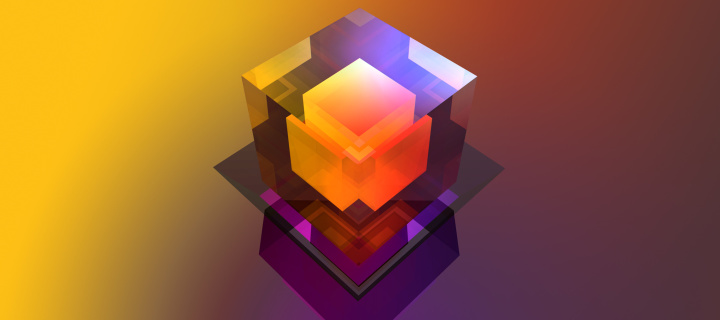 Colorful Cube wallpaper 720x320