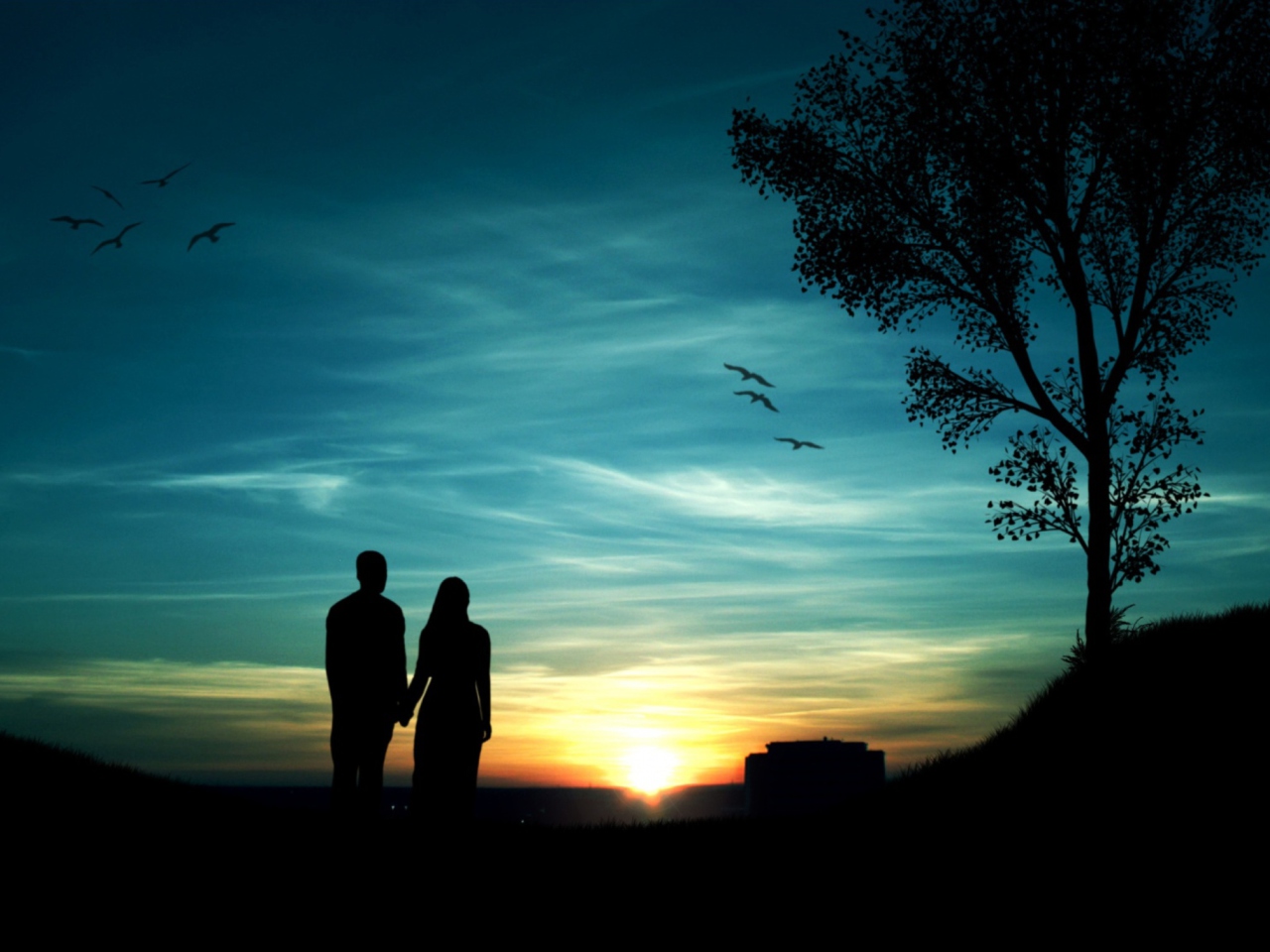 Das Romantic Sunset Wallpaper 1280x960