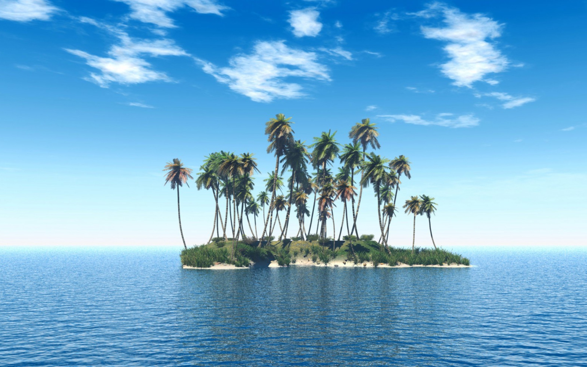Das Tiny Island In Middle Of Sea Wallpaper 1920x1200