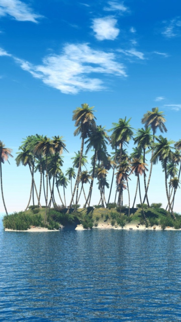 Tiny Island In Middle Of Sea screenshot #1 360x640