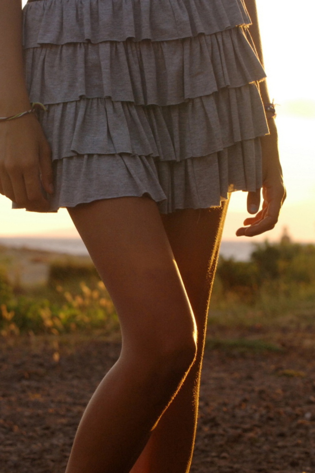 Girl And Road wallpaper 640x960