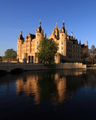 Schwerin Palace in Mecklenburg Vorpommern Background for 240x320