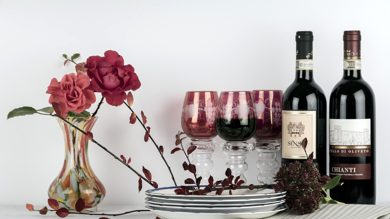 Das Chianti Wine from Tuscany region Wallpaper 1280x720