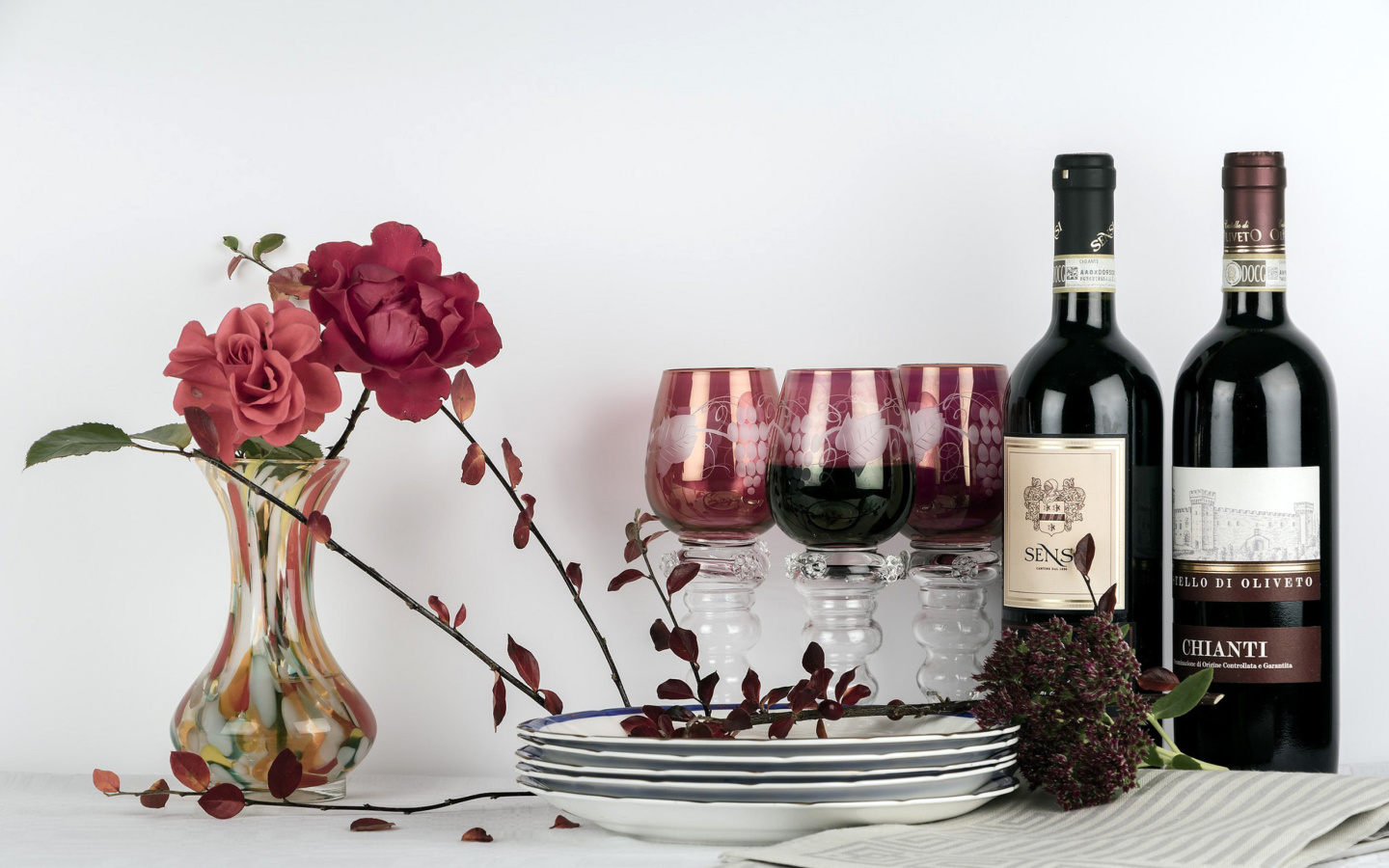 Fondo de pantalla Chianti Wine from Tuscany region 1440x900