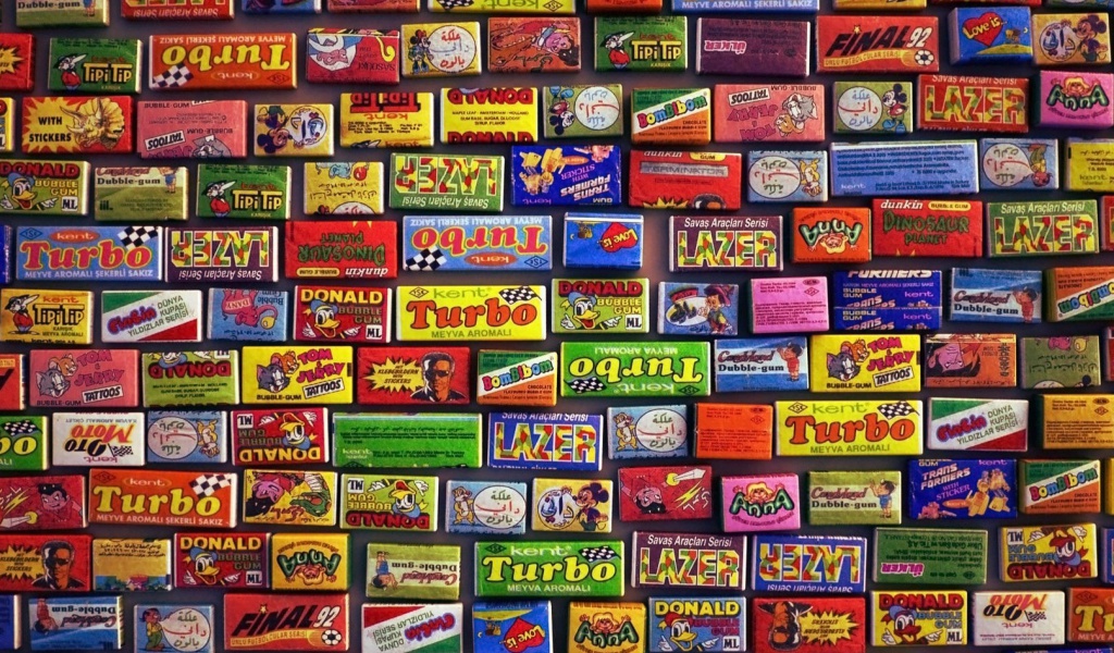 Обои Chewing gum Turbo 1024x600