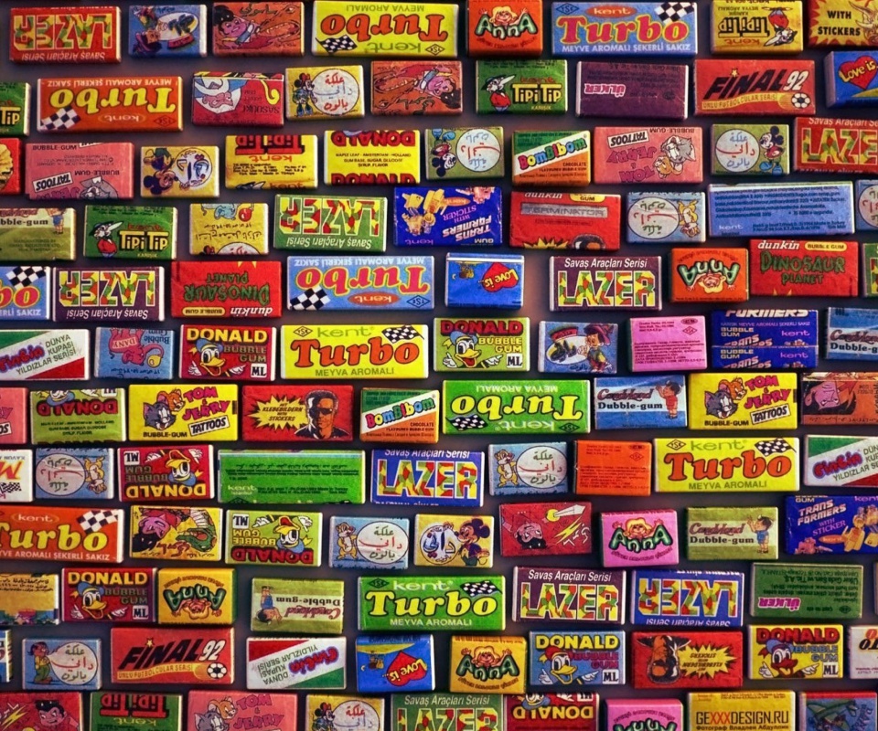 Das Chewing gum Turbo Wallpaper 960x800