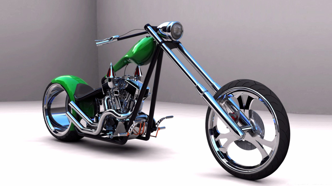 Sfondi Harley Davidson Chopper 1366x768