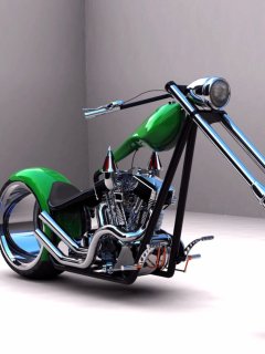 Das Harley Davidson Chopper Wallpaper 240x320
