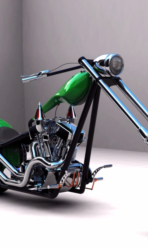 Fondo de pantalla Harley Davidson Chopper 480x800