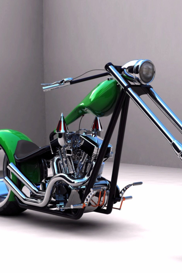 Harley Davidson Chopper wallpaper 640x960