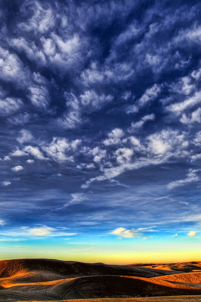 Desktop Desert Skyline wallpaper 640x960