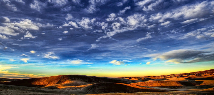 Desktop Desert Skyline wallpaper 720x320
