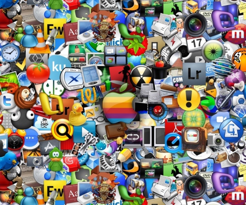 Mac Icons wallpaper 480x400