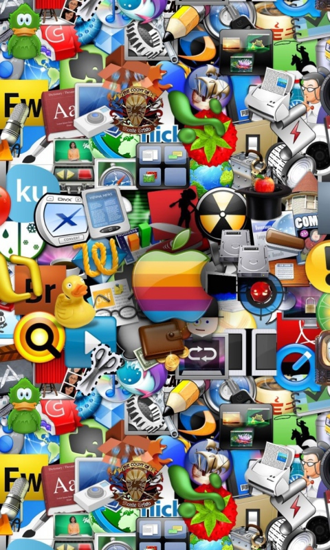 Das Mac Icons Wallpaper 480x800
