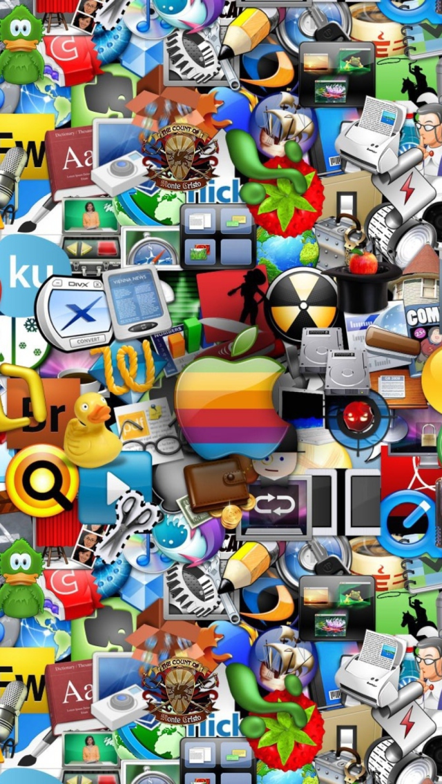 Mac Icons wallpaper 640x1136
