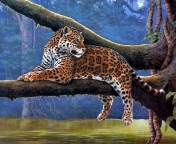 Raymond Reibel Jaguar Painting wallpaper 176x144