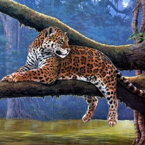Sfondi Raymond Reibel Jaguar Painting 208x208