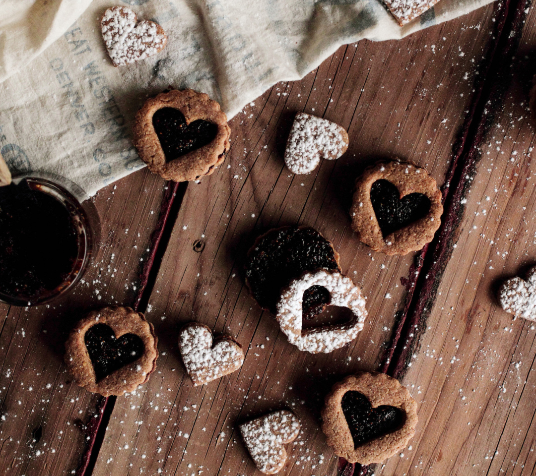 Das Heart Cookies Wallpaper 1080x960