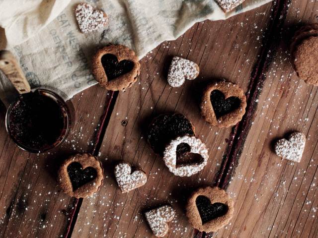 Das Heart Cookies Wallpaper 640x480