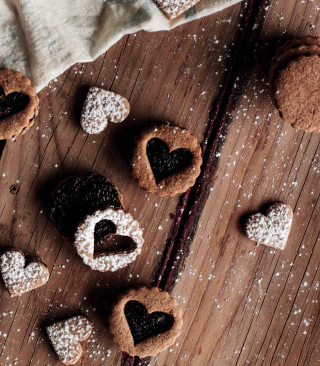 Kostenloses Heart Cookies Wallpaper für 240x320