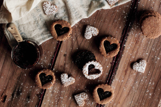 Heart Cookies Background for Android, iPhone and iPad