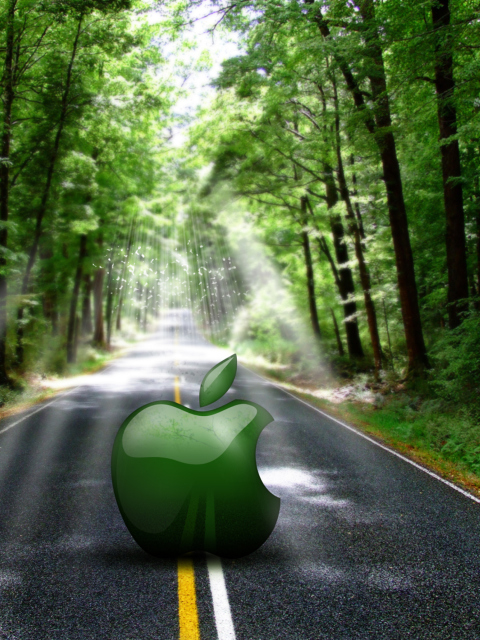Das Green Apple Wallpaper 480x640