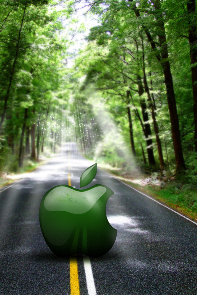 Green Apple wallpaper 640x960