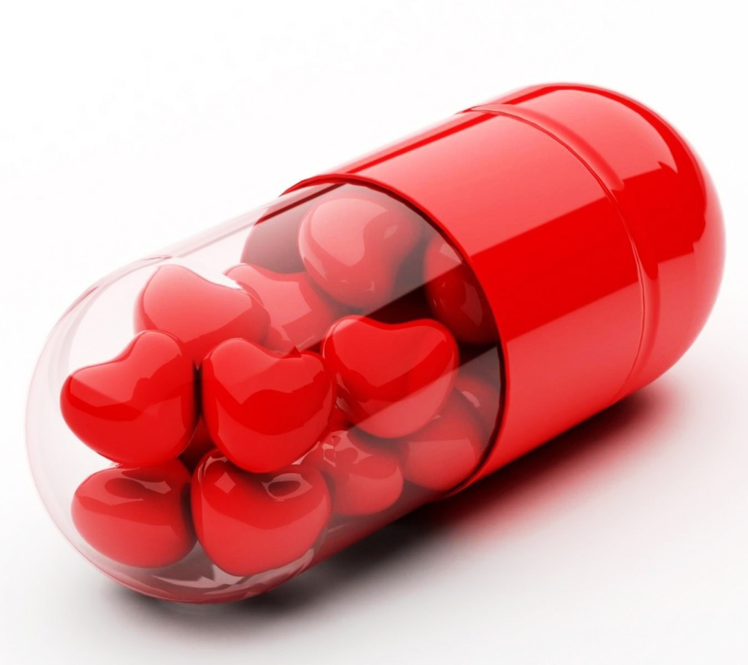 Das Red Love Pills Wallpaper 1080x960