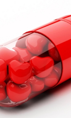 Das Red Love Pills Wallpaper 240x400