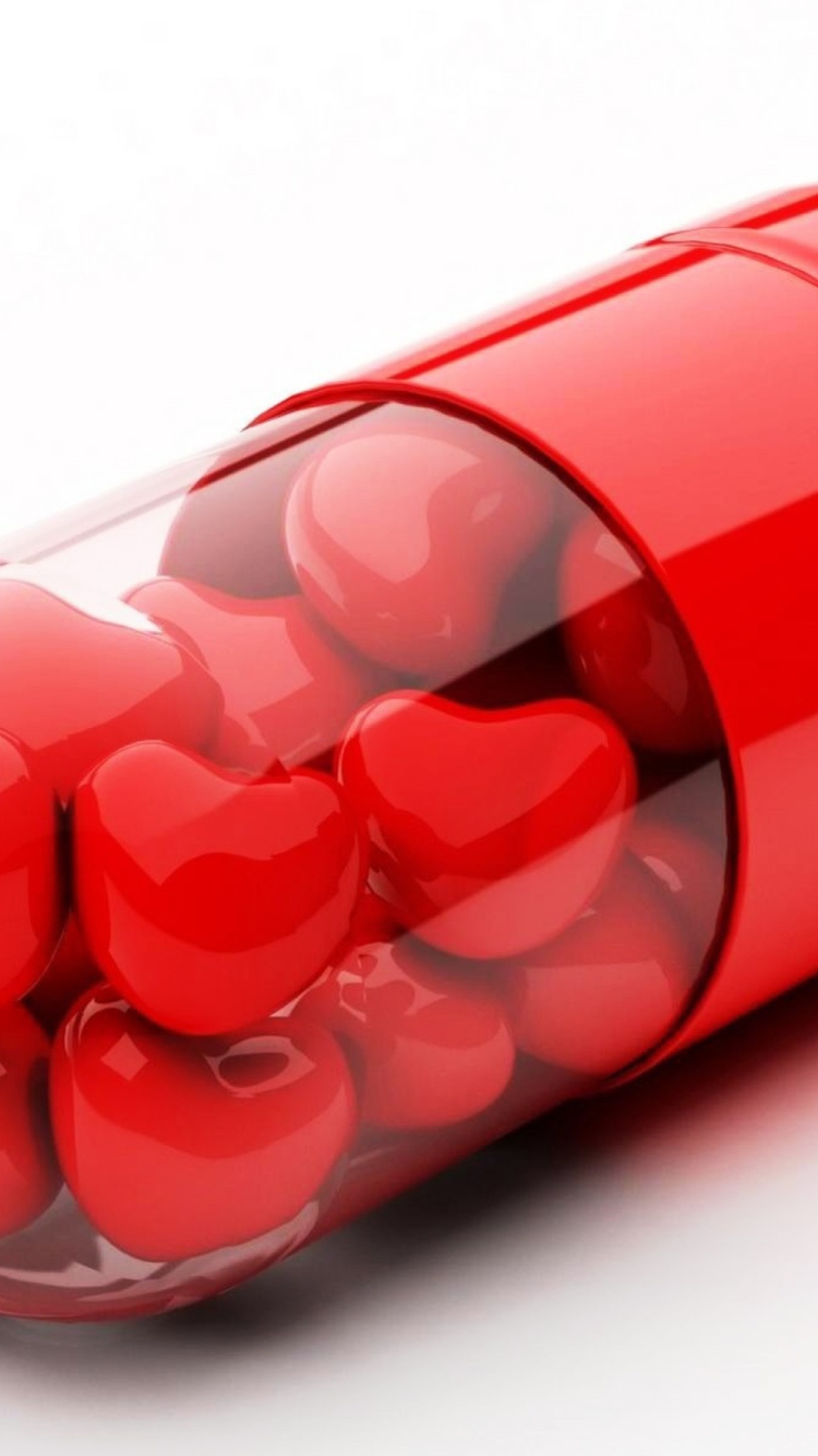 Sfondi Red Love Pills 750x1334
